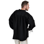 Image produit Chemise médiévale à lacets avec œillets Adrian noir