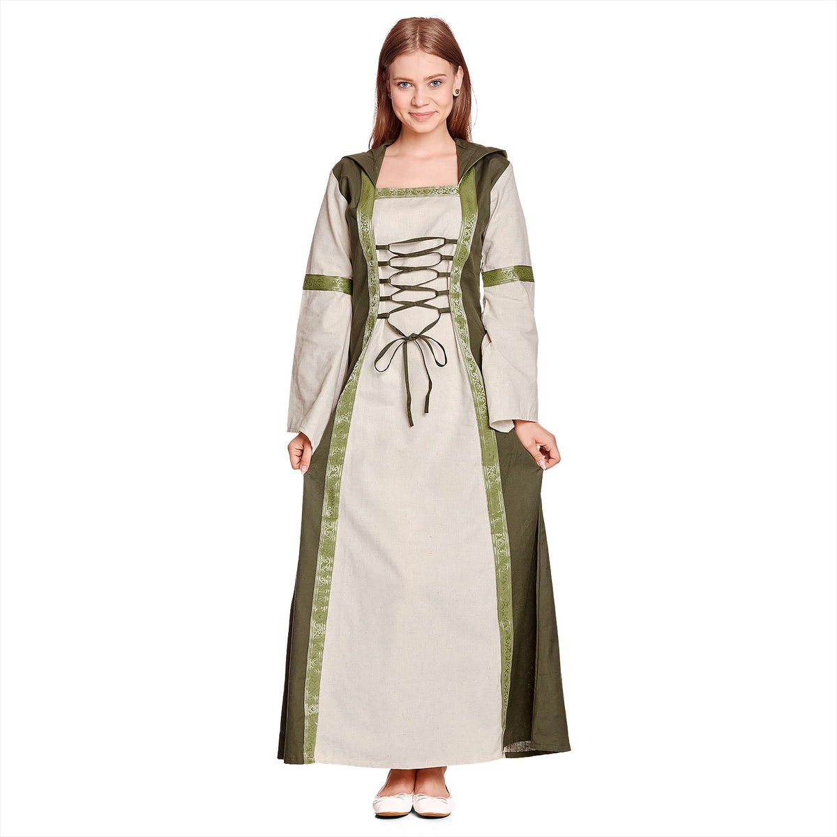Product image Rebecca Medieval Dress Natural-Green