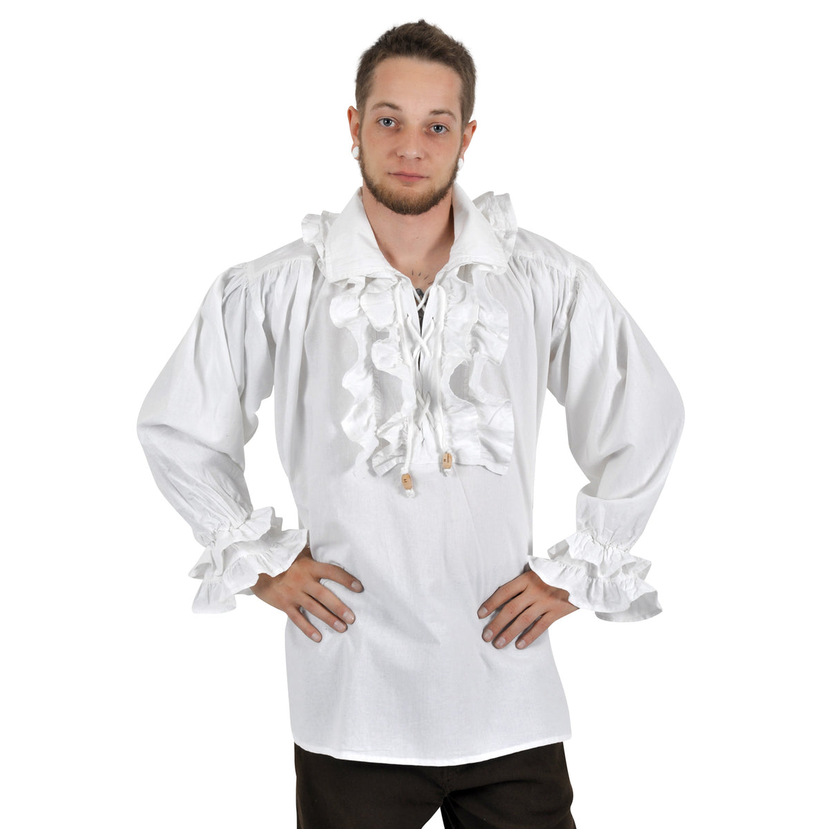Image produit Chemise à volants Laurenz blanche