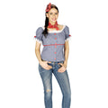 Image produit Wiesn blouse, à carreaux avec dentelle