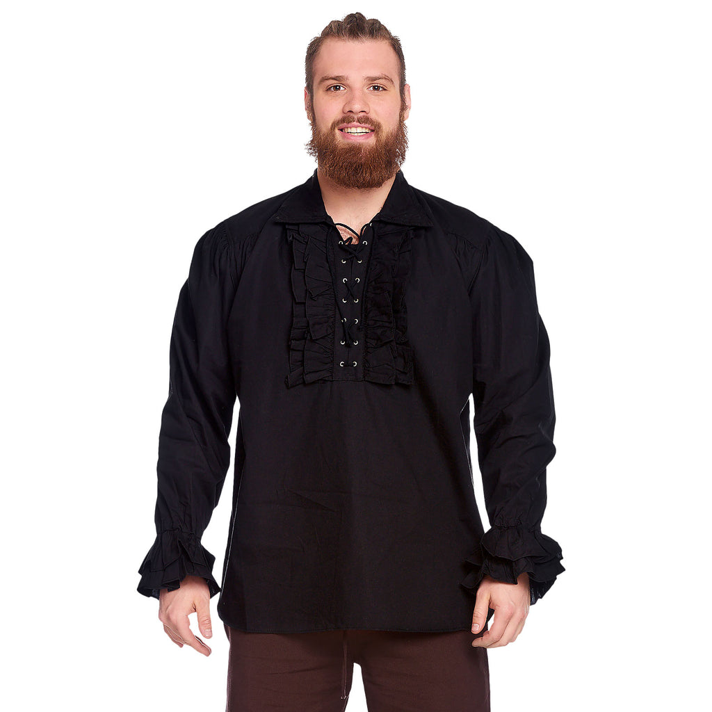Image produit Chemise à volants noire