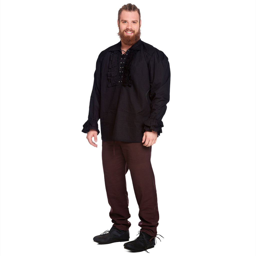Image produit Chemise à volants noire