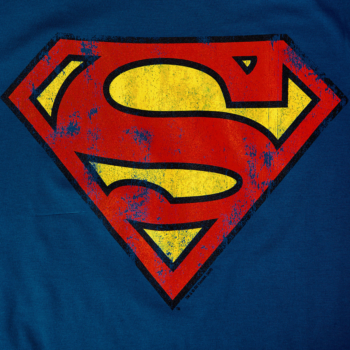 Image produit Superman - T-Shirt logo vieilli bleu