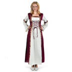 Image produit Robe médiévale Chiara naturel-rouge