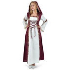 Image produit Robe médiévale Chiara naturel-rouge