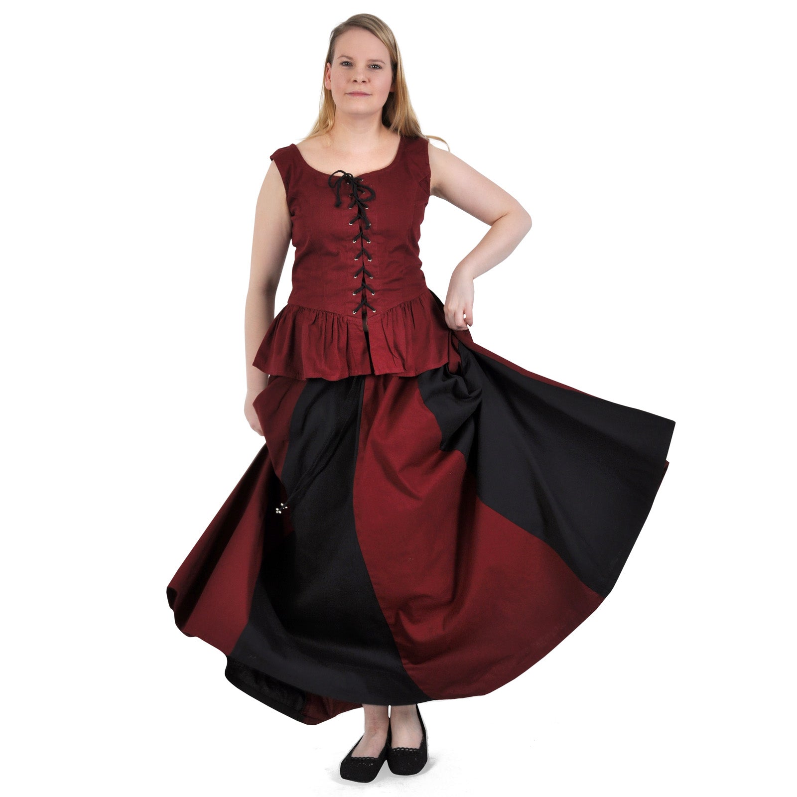Image produit Estrella - Jupe médiévale noir-rouge