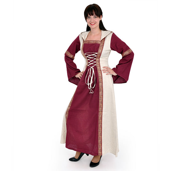 Image produit Robe Médiévale Saphiria Bordeaux-Naturel