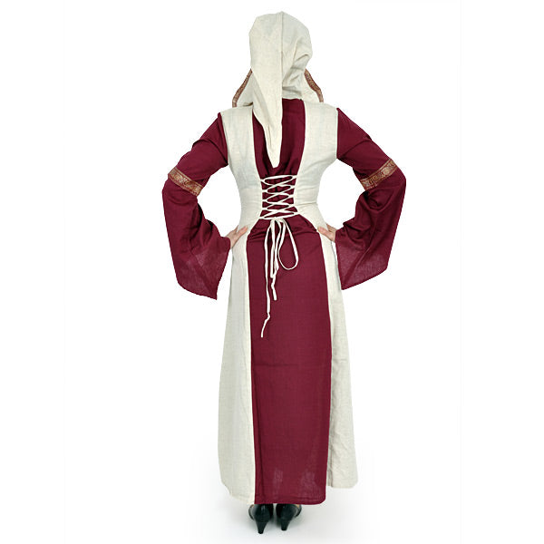 Image produit Robe Médiévale Saphiria Bordeaux-Naturel