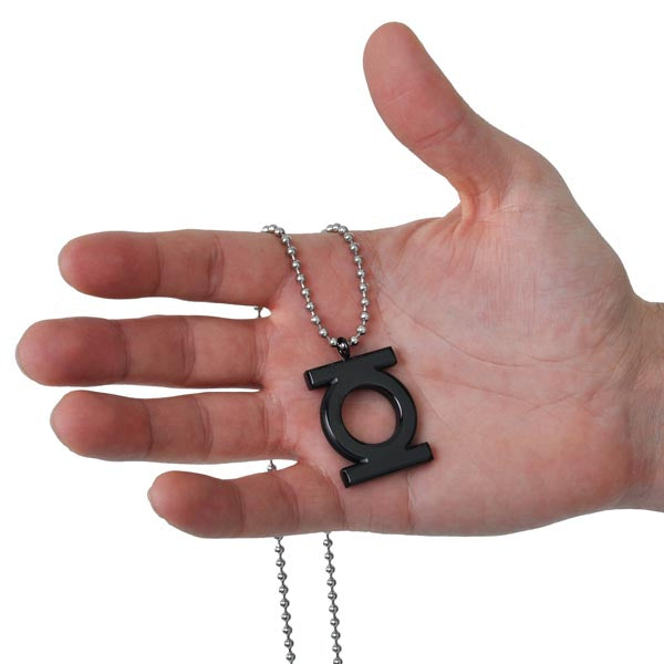 Image produit Green Lantern - Pendentif logo noir sur chaîne