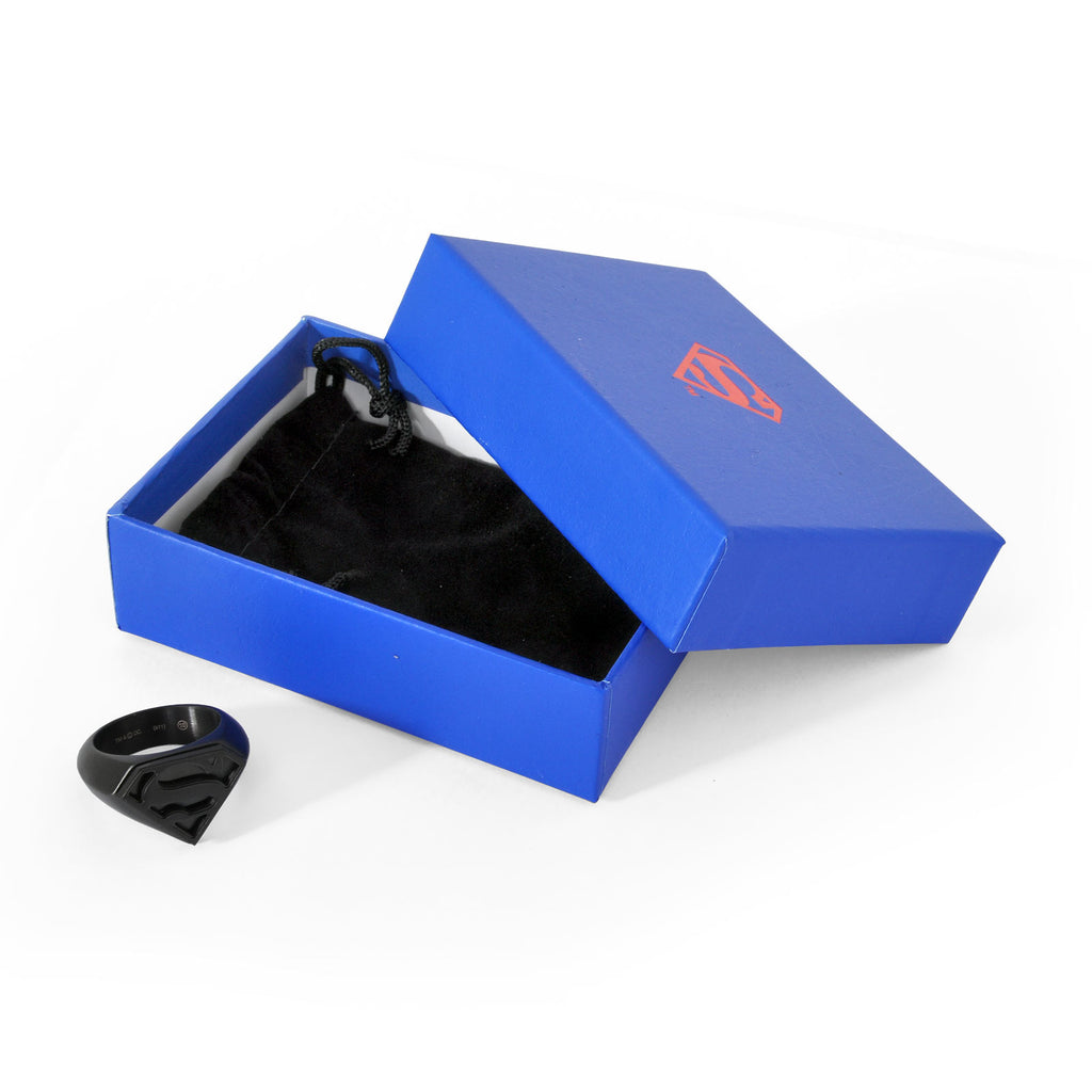 Image produit Anneau Superman Emblem noir