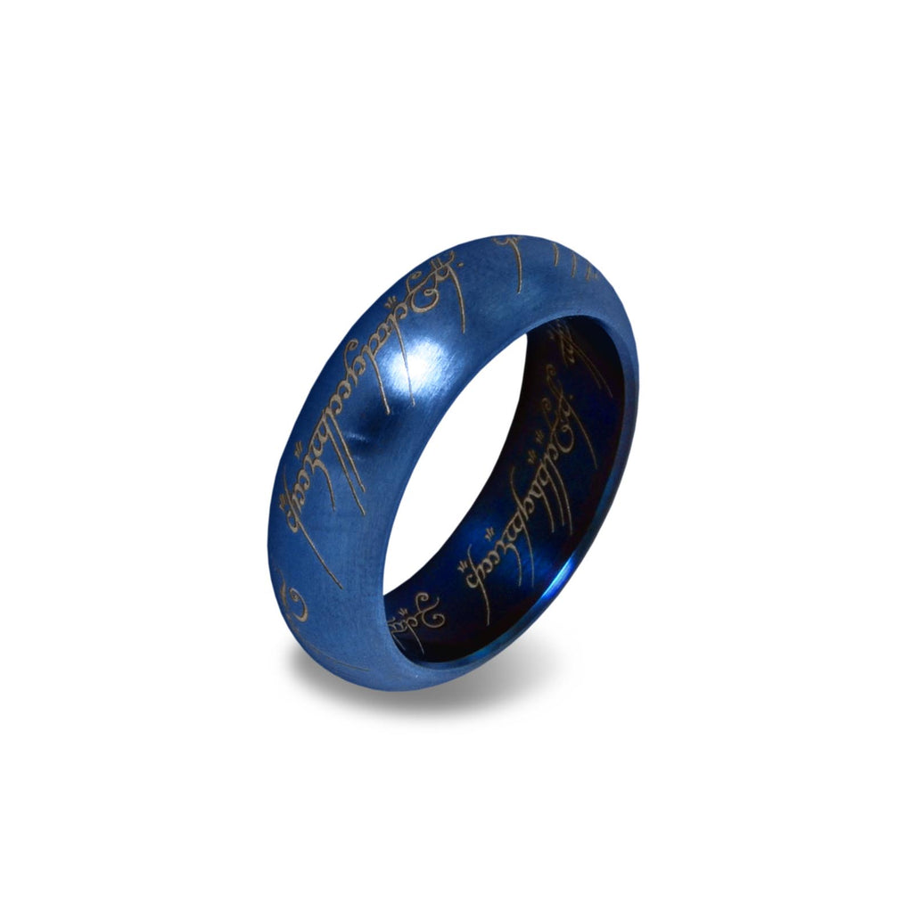 Image produit Seigneur des Anneaux - L'Anneau Unique dans un présentoir à bijoux, bleu