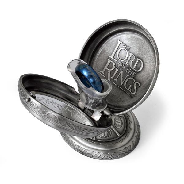 Image produit Seigneur des Anneaux - L'Anneau Unique dans un présentoir à bijoux, bleu