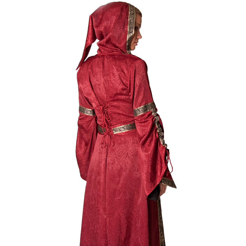 Image produit Robe médiévale Iris bordeaux-noir
