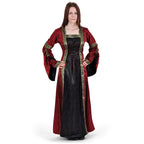 Image produit Robe médiévale Iris bordeaux-noir