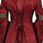 Image produit Robe médiévale Iris bordeaux-noir