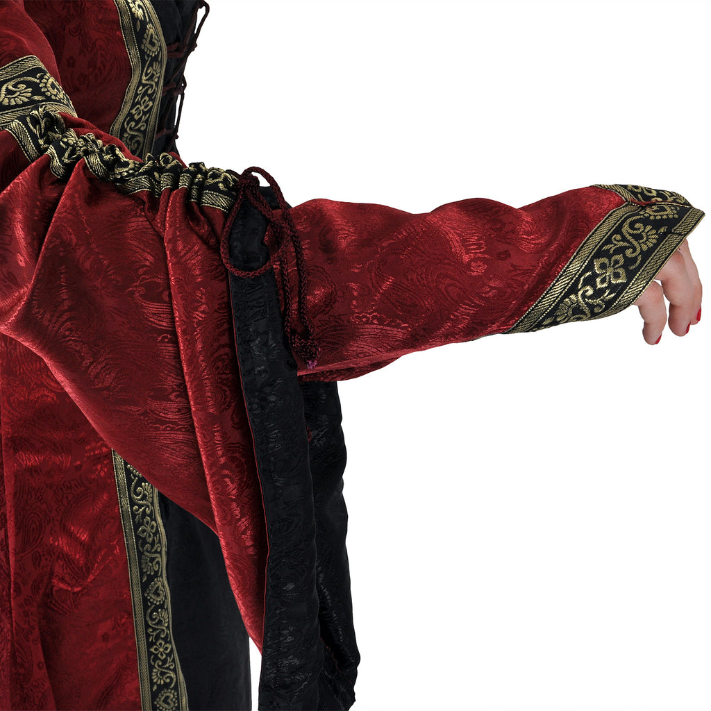 Image produit Robe médiévale Iris bordeaux-noir