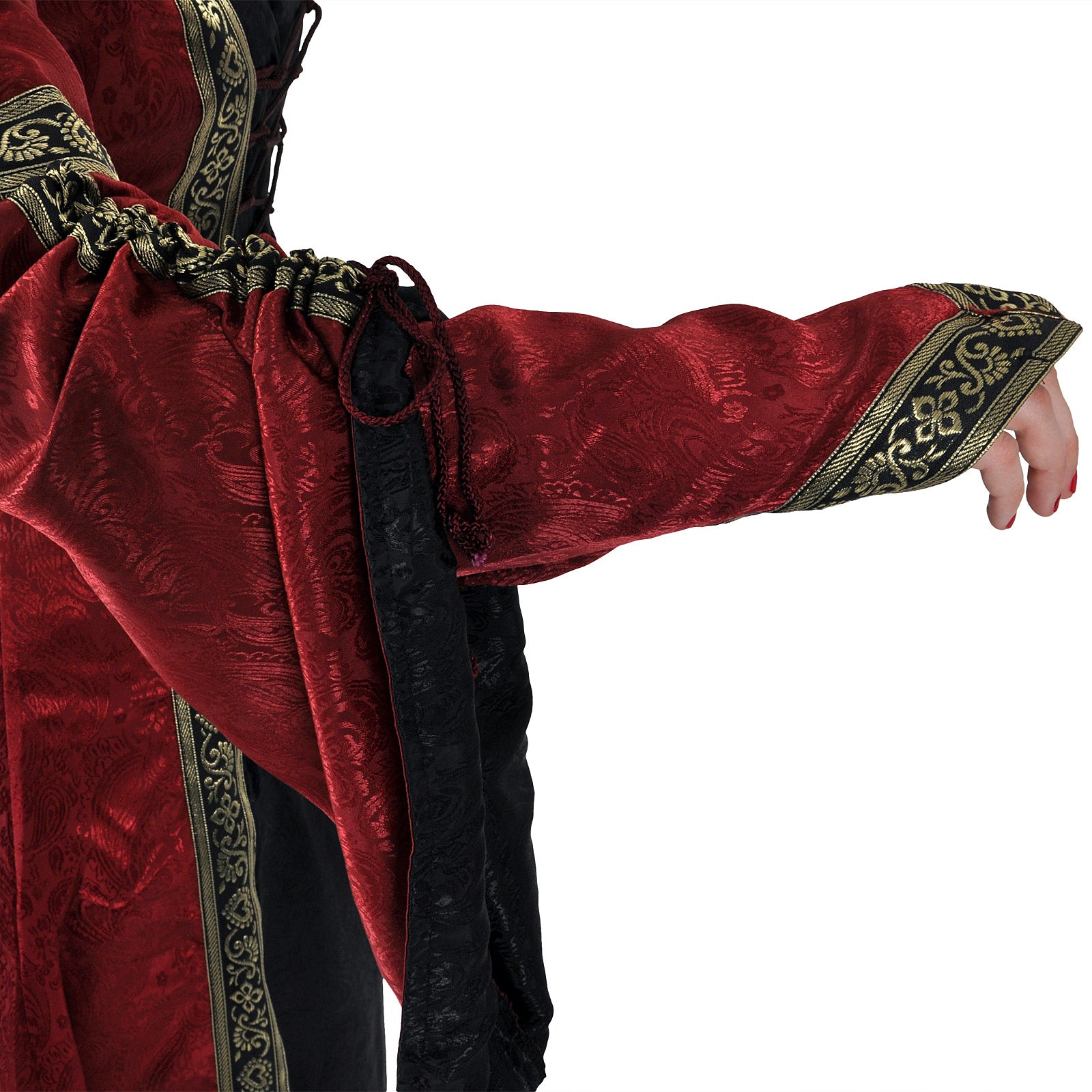 Image produit Robe médiévale Iris bordeaux-noir