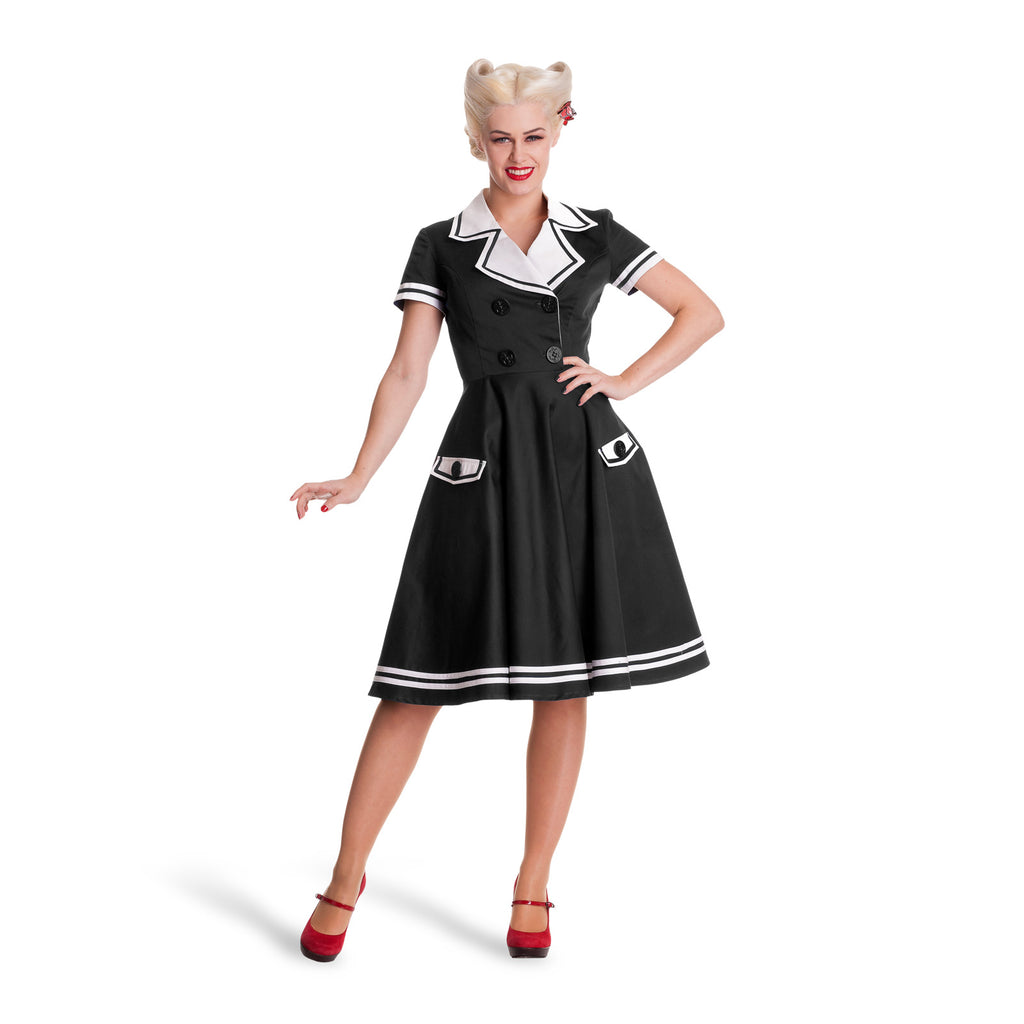 Product image Rockabilly Seafarer dress black