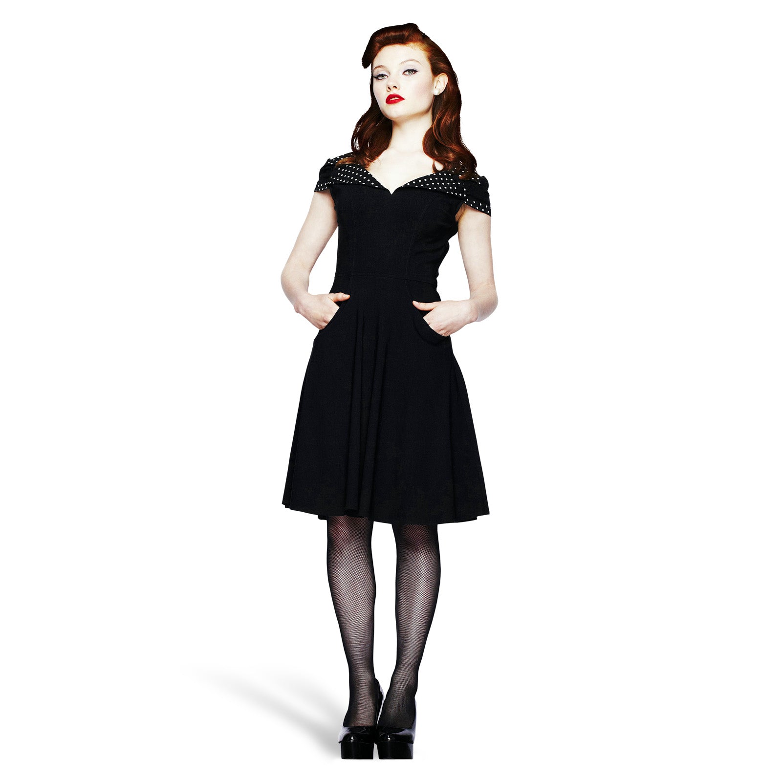 Image produit Robe Rockabilly Evie avec découpe au dos