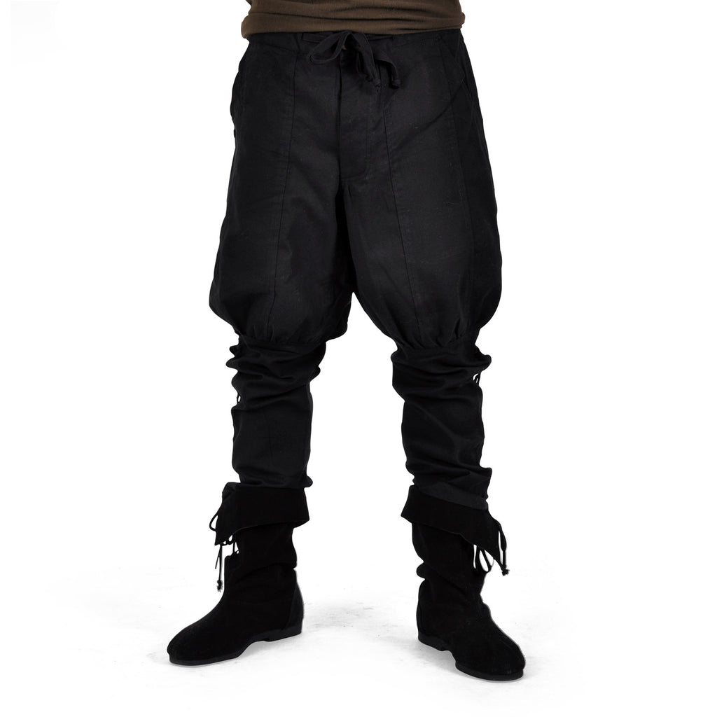 Image produit Pantalon Bertram homme avec laçage bas de jambe noir