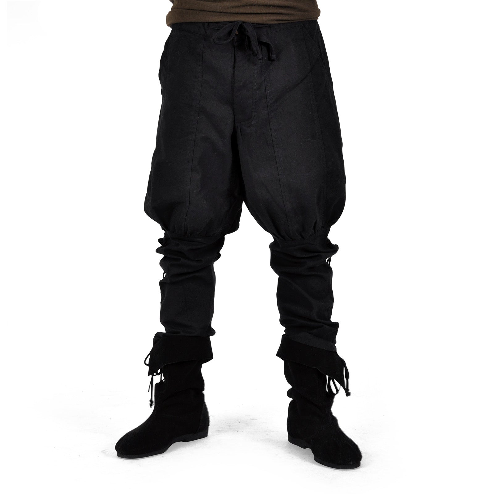 Image produit Pantalon Bertram homme avec laçage bas de jambe noir