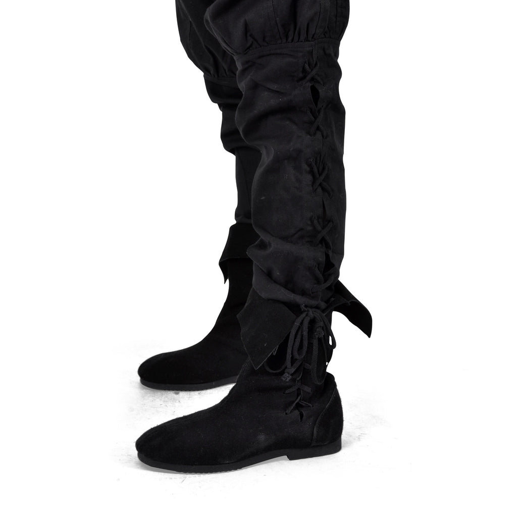 Image produit Pantalon Bertram homme avec laçage bas de jambe noir