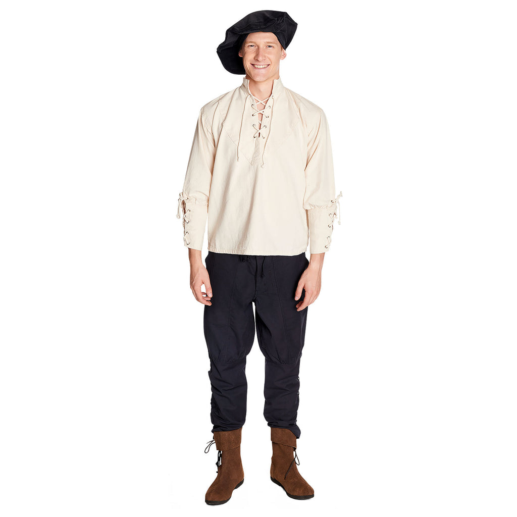 Image produit Pantalon Bertram homme avec laçage bas de jambe noir