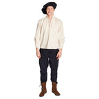 Image produit Pantalon Bertram homme avec laçage bas de jambe noir
