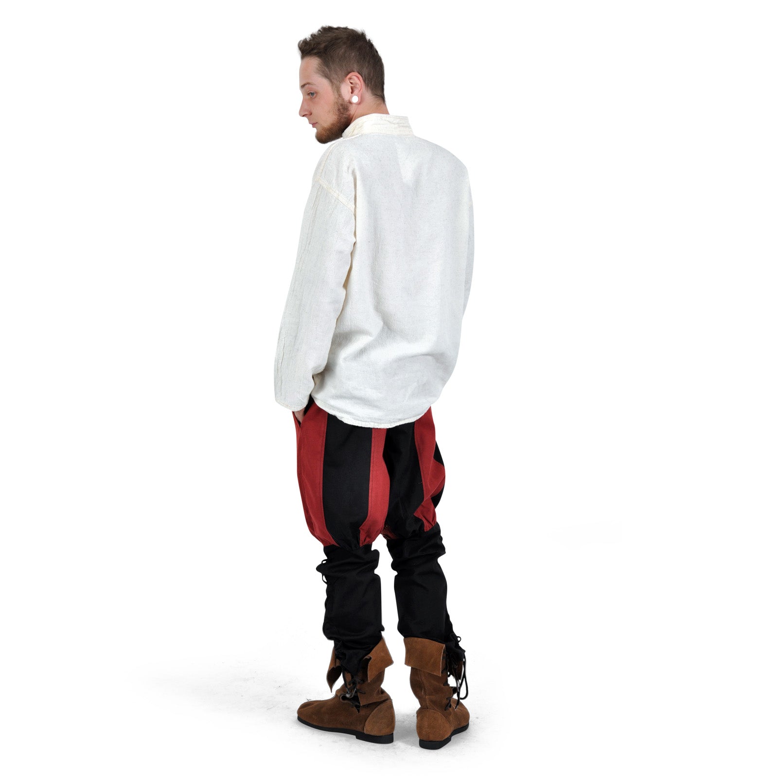 Image produit Pantalon Bertram Hommes avec laçage sous-jambe noir-rouge