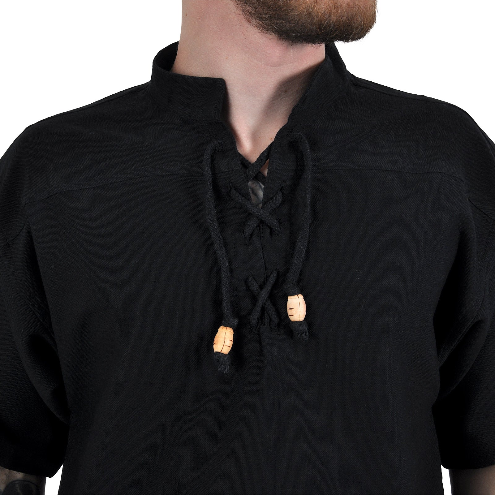 Image produit Chemise Médiévale à Manches Courtes Noire
