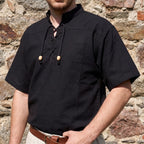 Image produit Chemise Médiévale à Manches Courtes Noire