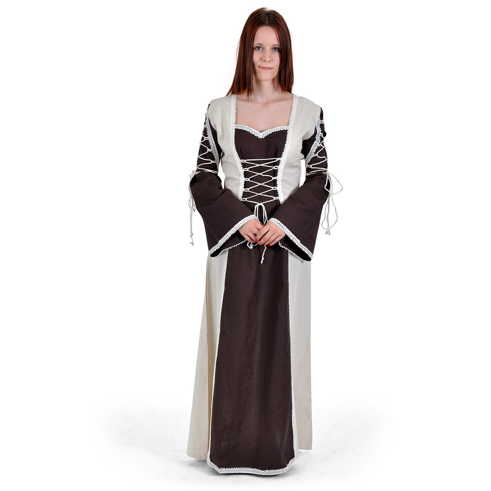 Image produit Robe médiévale Magdalena marron-naturel