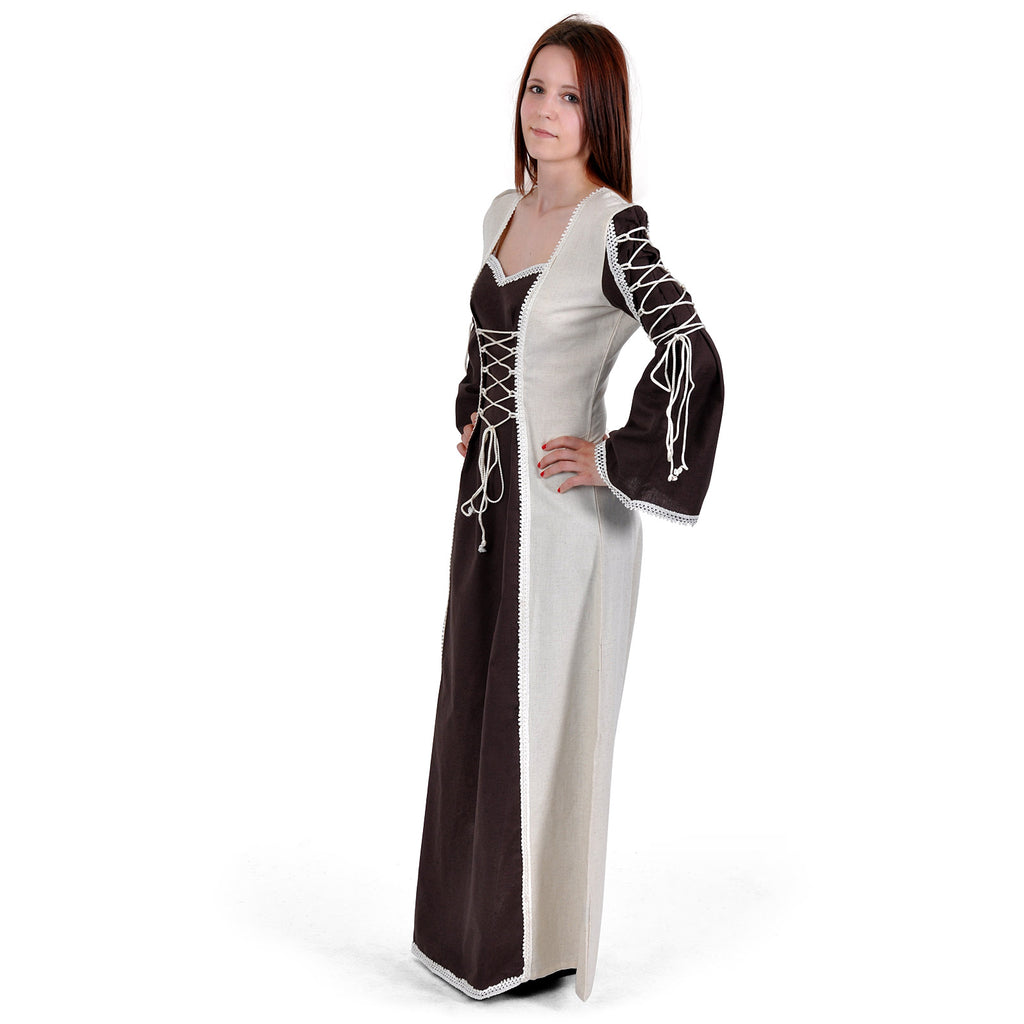 Image produit Robe médiévale Magdalena marron-naturel