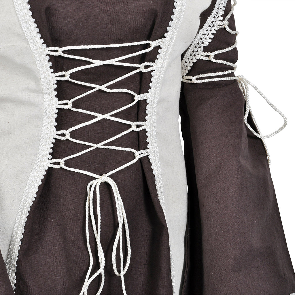 Image produit Robe médiévale Magdalena marron-naturel