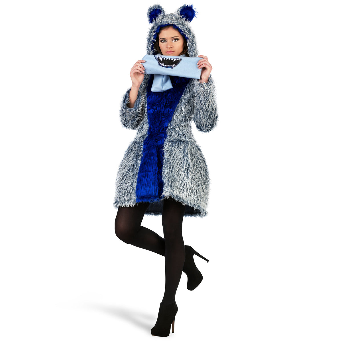 Image produit Costume de petit monstre femme composé d'un manteau et d'une écharpe