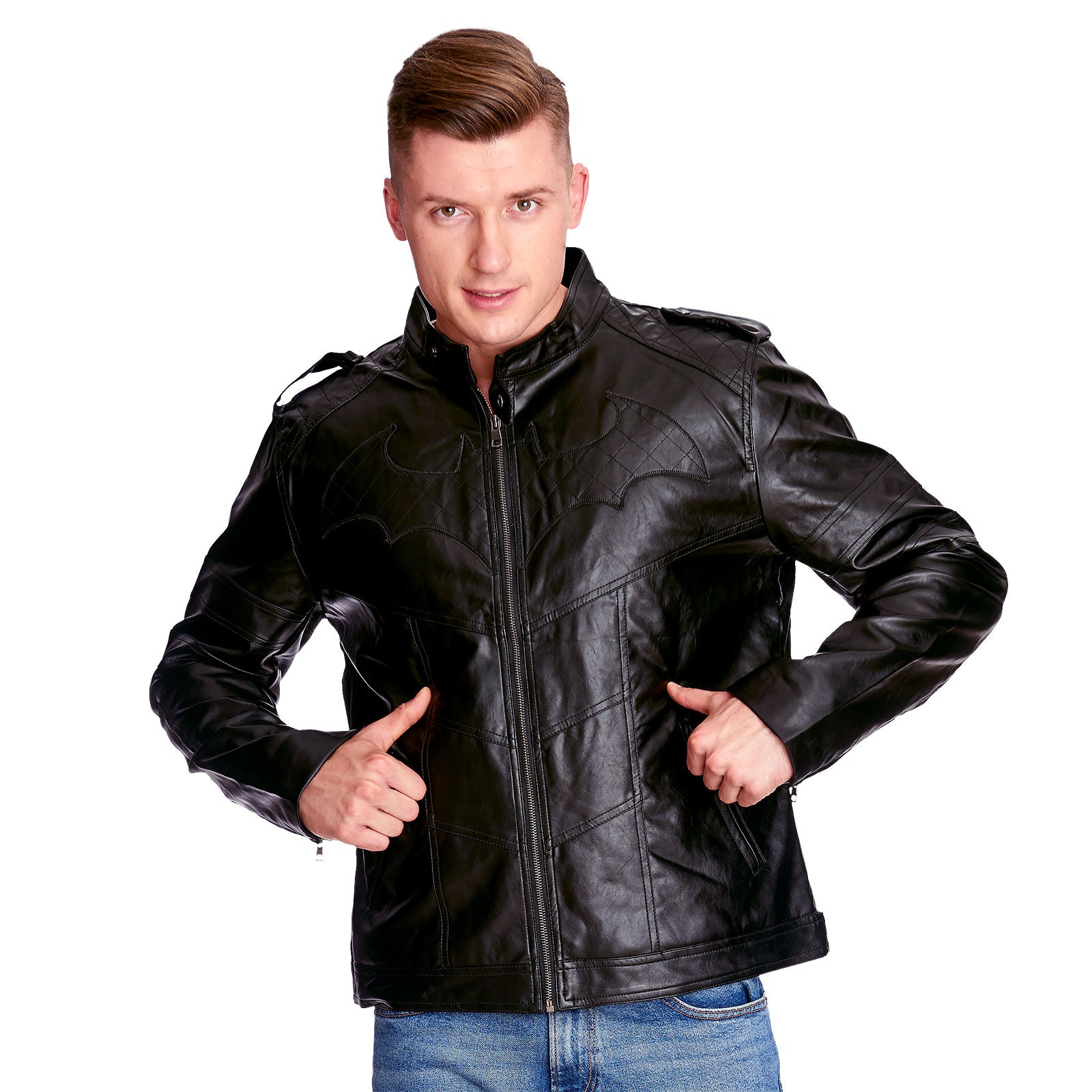 Image produit Batman - Veste en simili cuir avec logo Arkham Knight