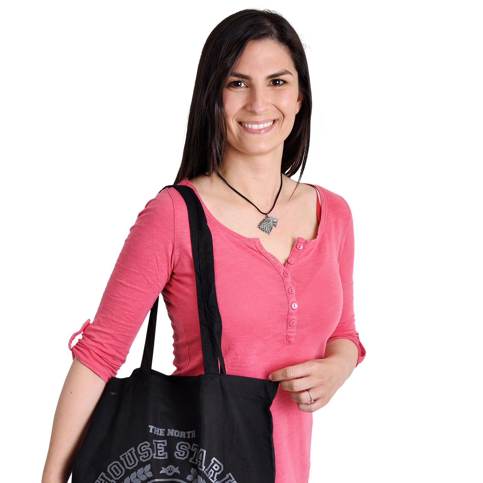 Image produit Game of Thrones - Collier avec emblème Stark Loup des Ombres
