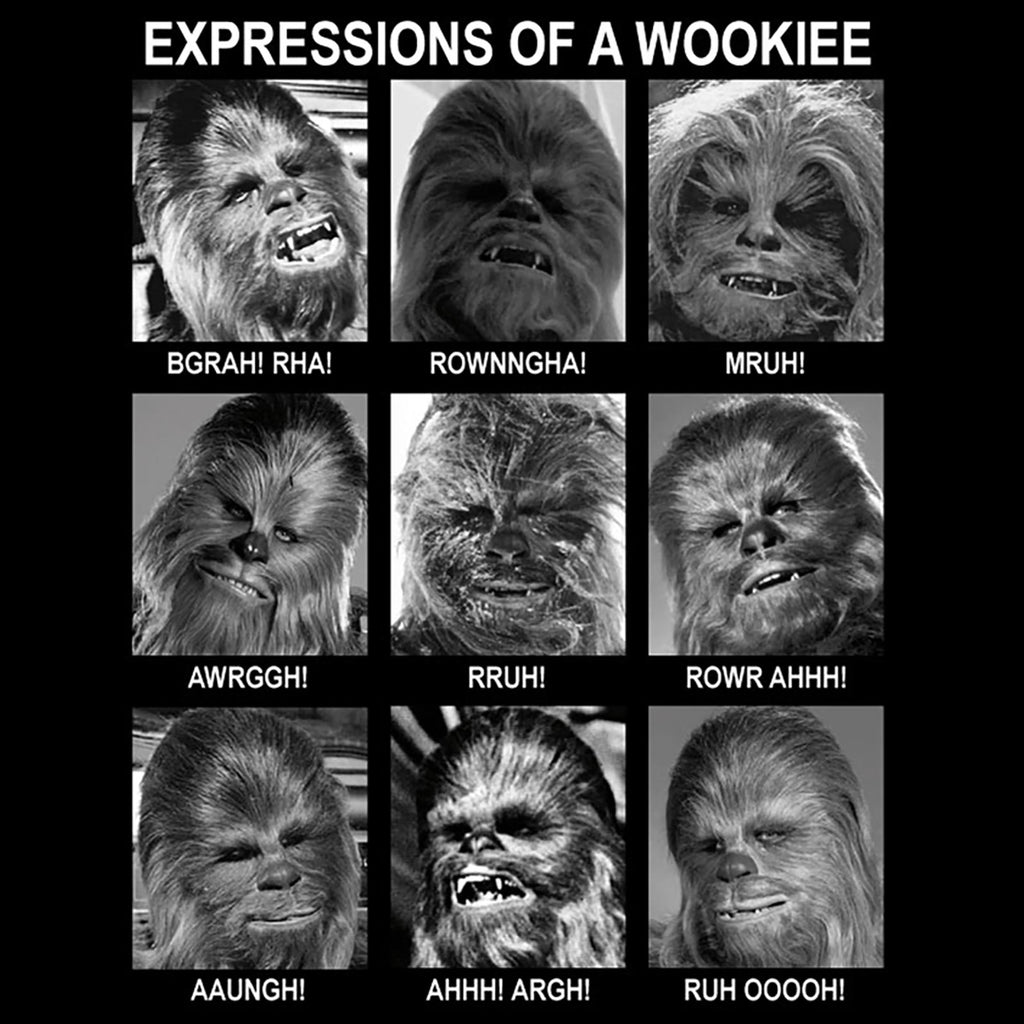 Image produit Star Wars - T-Shirt Wookiee Expressions noir