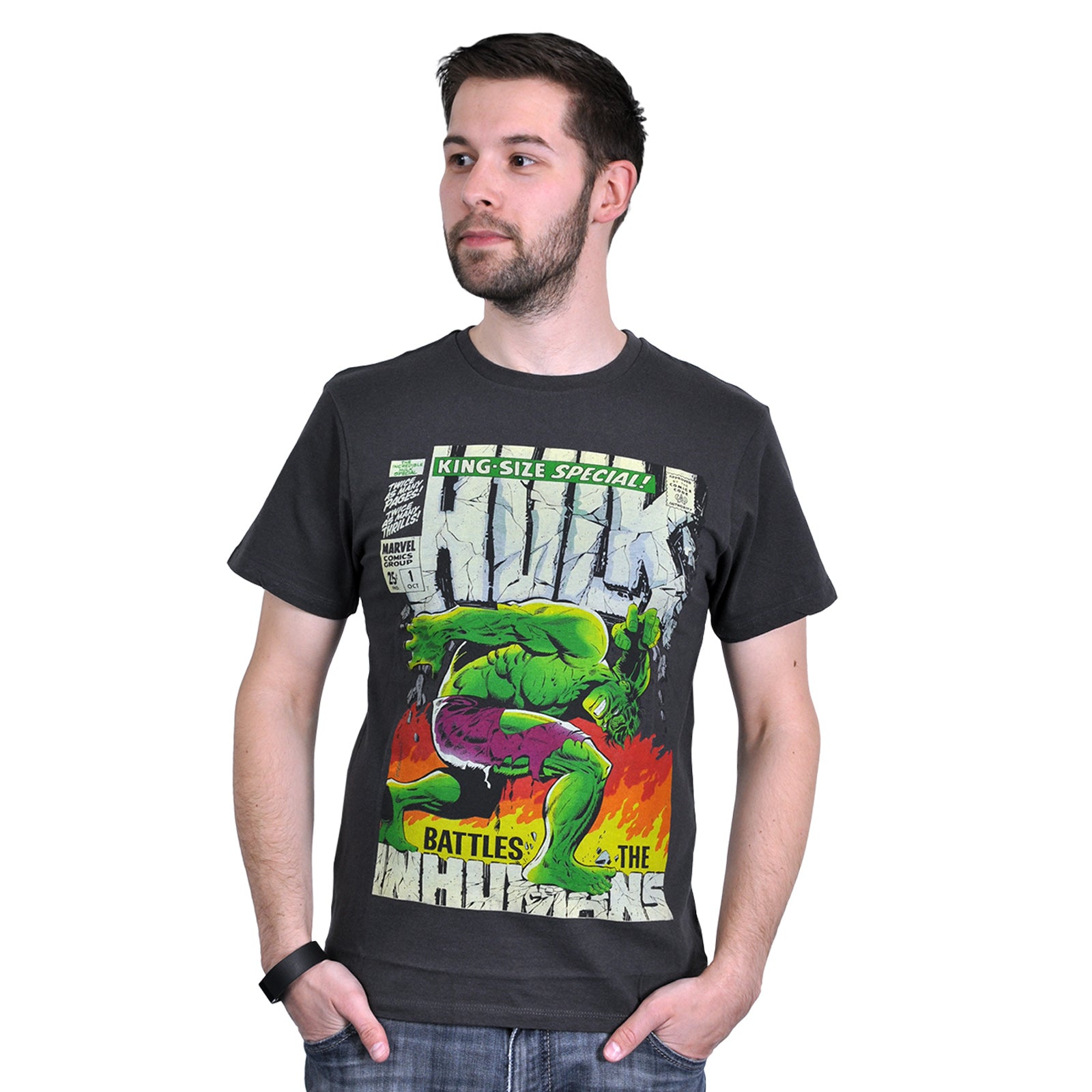 Image produit Hulk - Marvel Poster T-Shirt Gris