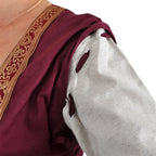 Image produit Robe médiévale Applonia avec manches détachables naturel-bordeaux