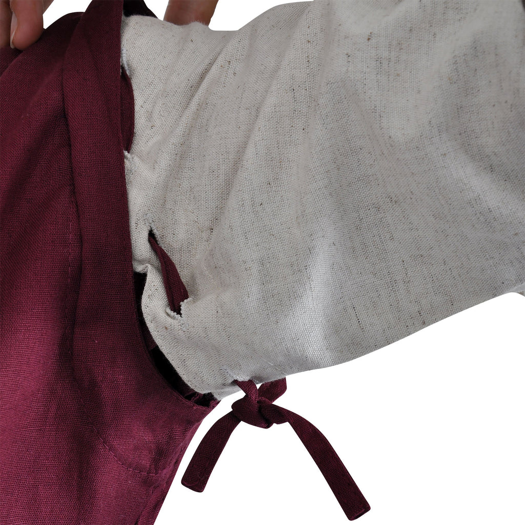 Image produit Robe médiévale Applonia avec manches détachables naturel-bordeaux