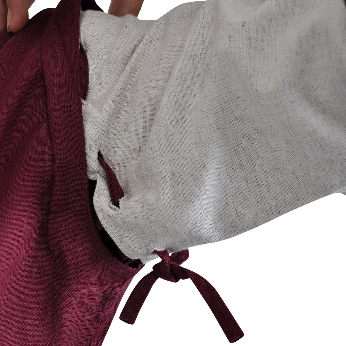 Image produit Robe médiévale Applonia avec manches détachables naturel-bordeaux