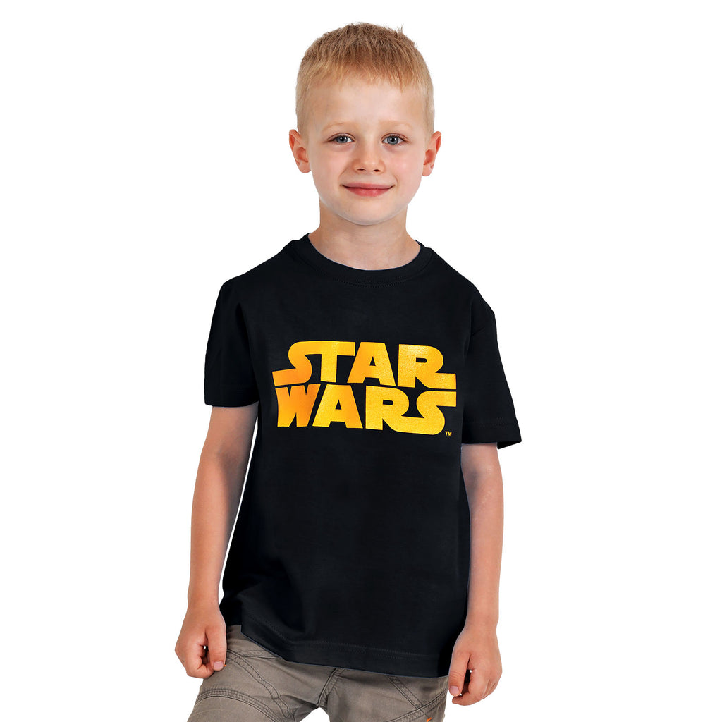Image produit Star Wars - Logo orange T-shirt pour enfants noir