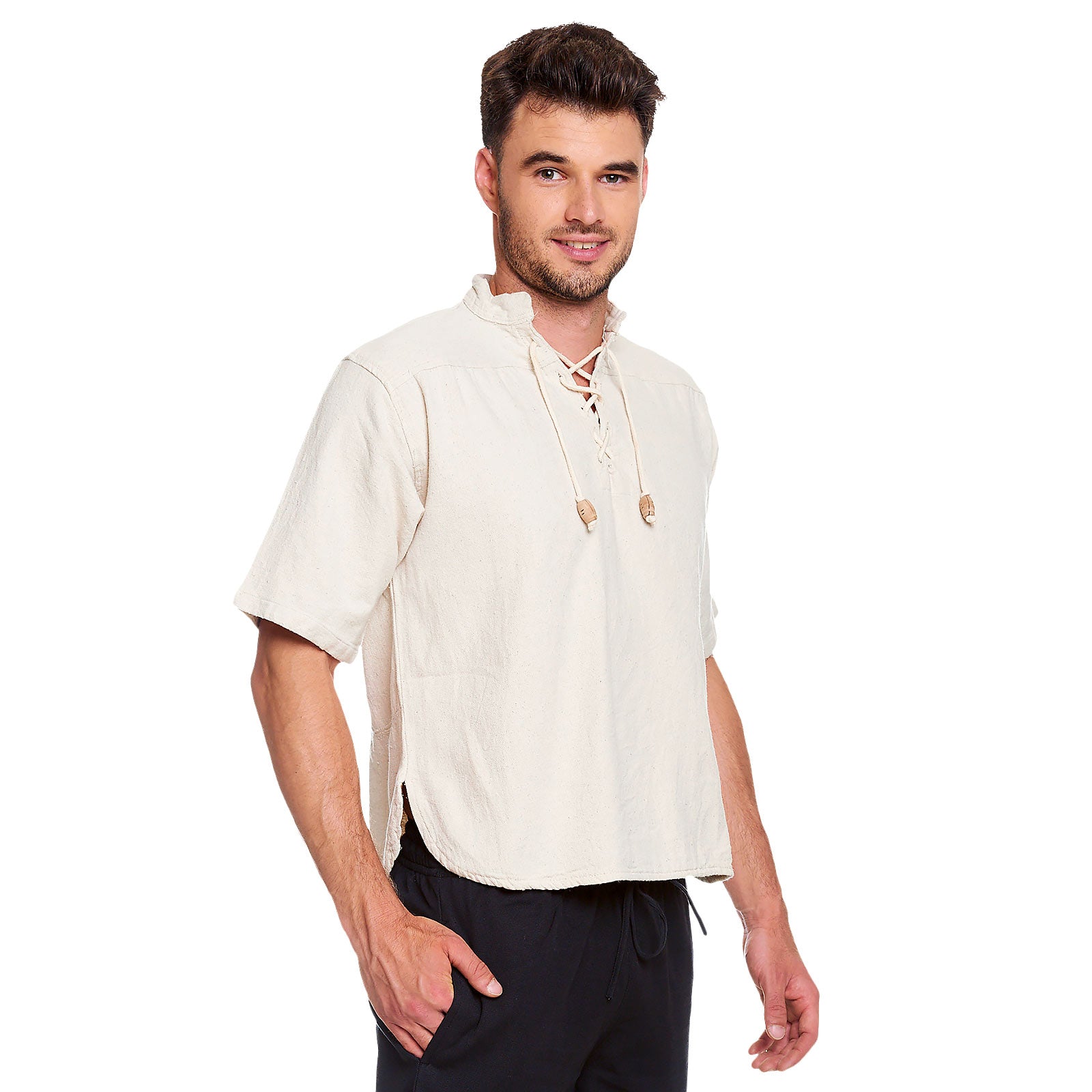Image produit Chemise médiévale Erik manches courtes beige