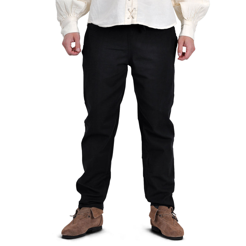 Image produit Pantalon médiéval avec ceinture élastique noir