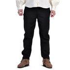 Image produit Pantalon médiéval avec ceinture élastique noir