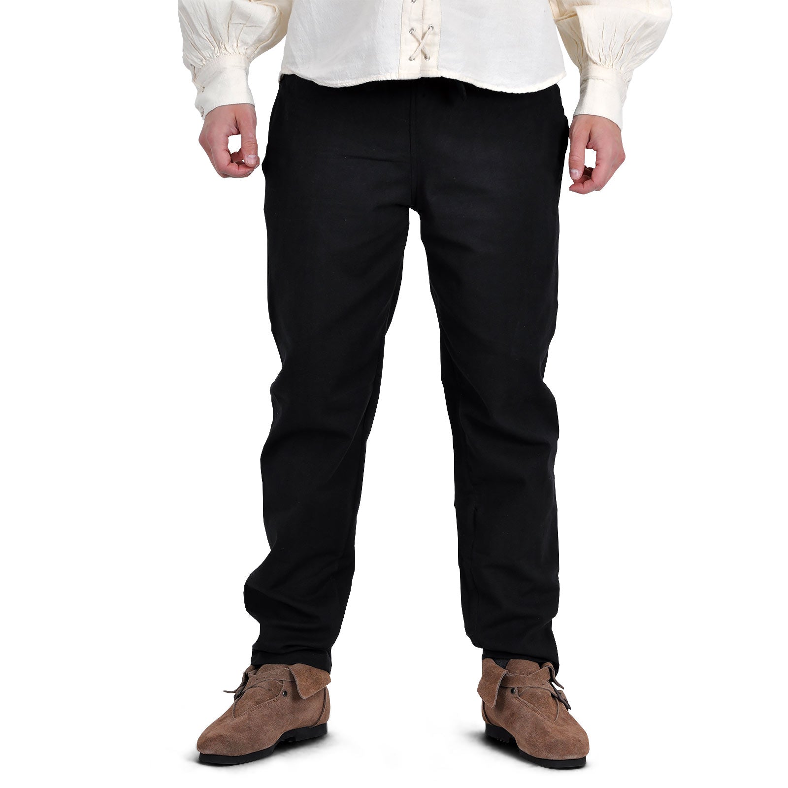 Image produit Pantalon médiéval avec ceinture élastique noir