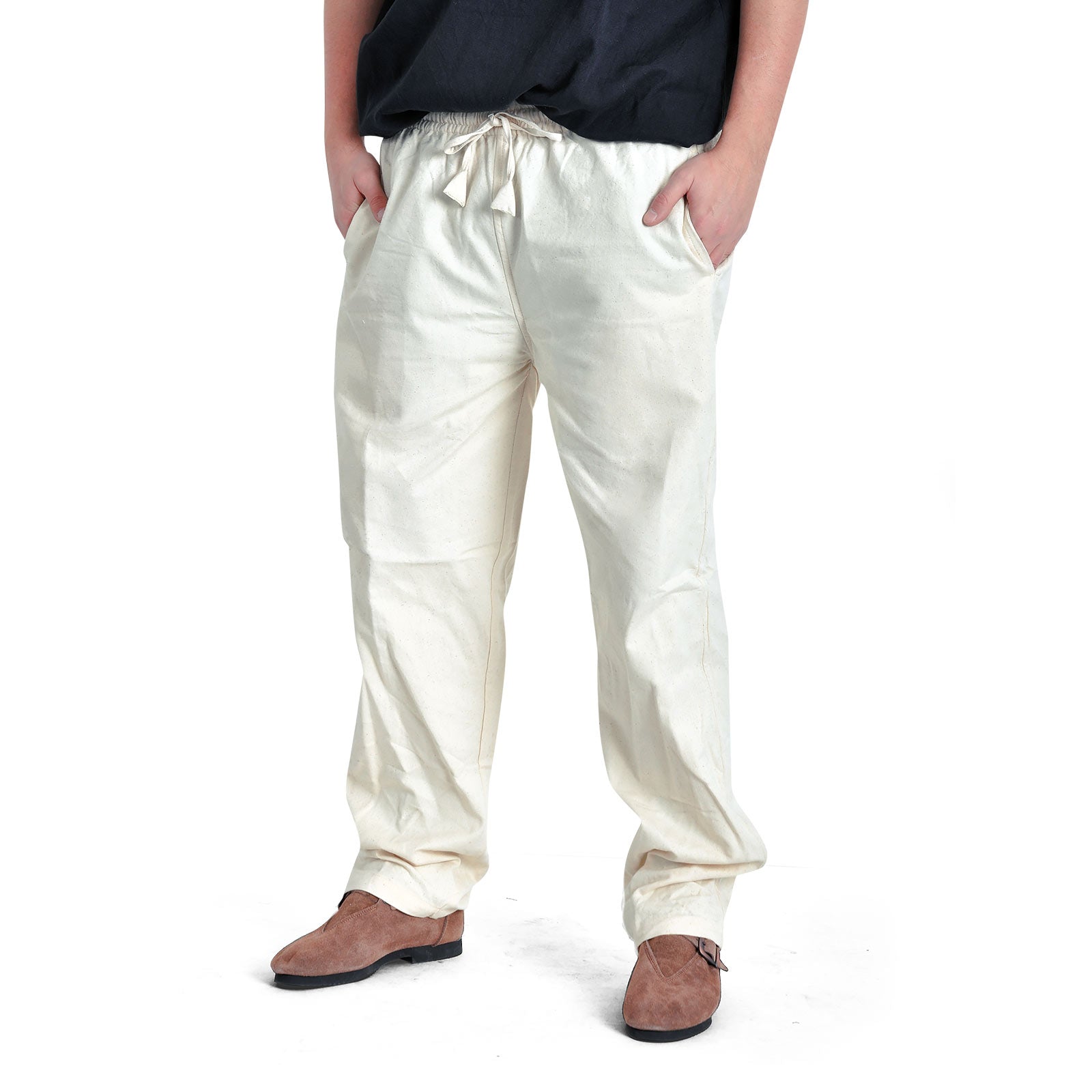 Image produit Pantalon médiéval avec ceinture élastique naturelle