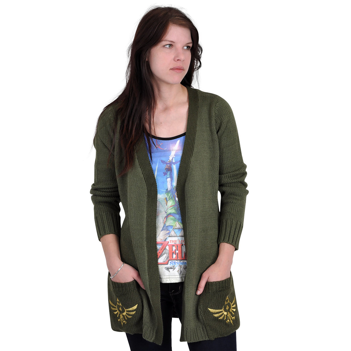 Image produit Zelda - Cardigan Logo olive