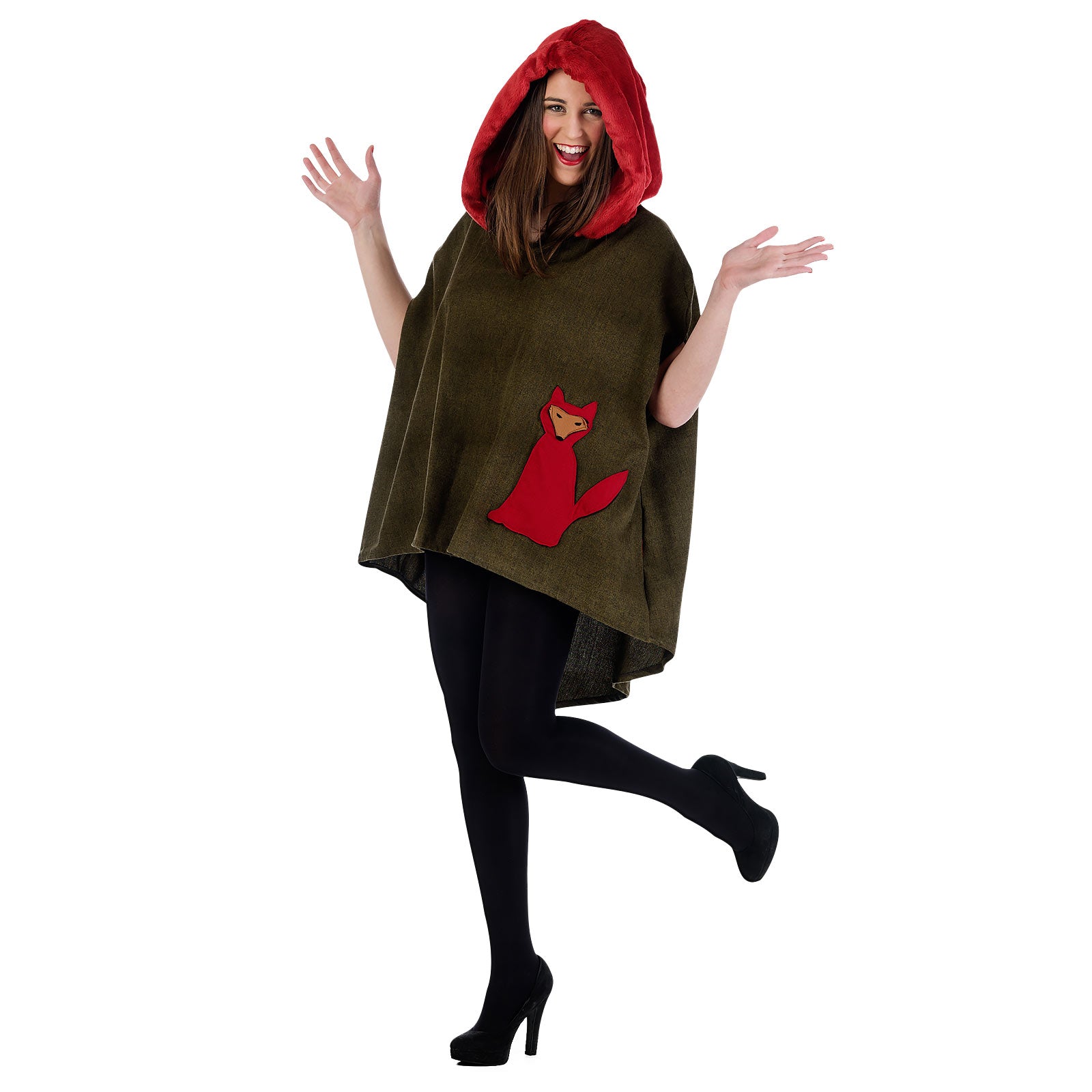 Image produit Costume Poncho Renard olive